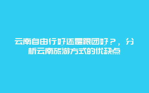 云南自由行好还是跟团好？，分析云南旅游方式的优缺点