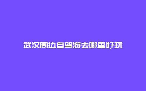 武汉周边自驾游去哪里好玩