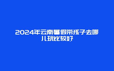 2024年云南暑假带孩子去哪儿玩比较好