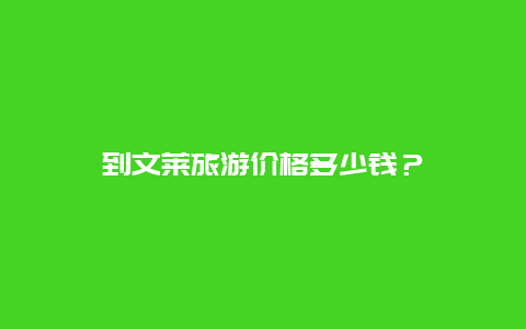 到文莱旅游价格多少钱？