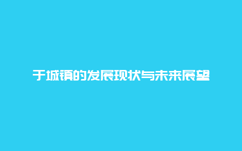 于城镇的发展现状与未来展望