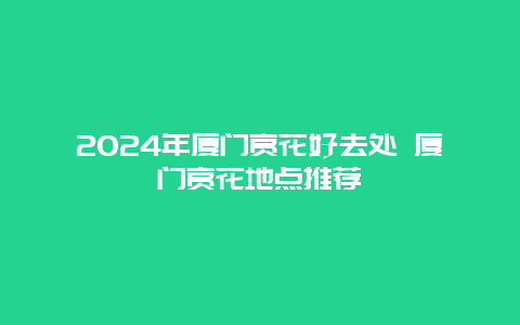 2024年厦门赏花好去处 厦门赏花地点推荐