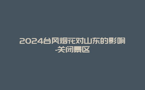 2024台风烟花对山东的影响-关闭景区