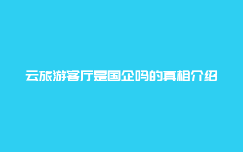 云旅游客厅是国企吗的真相介绍