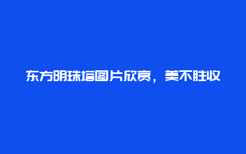 东方明珠塔图片欣赏，美不胜收