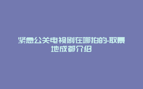 紧急公关电视剧在哪拍的-取景地成都介绍