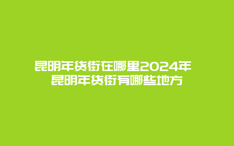 昆明年货街在哪里2024年 昆明年货街有哪些地方