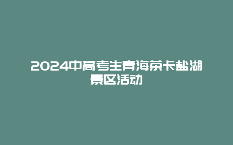 2024中高考生青海茶卡盐湖景区活动