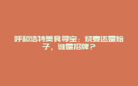 呼和浩特美食寻宝：烧麦还是焙子，谁是招牌？