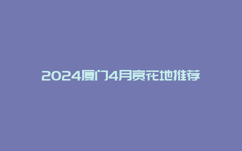 2024厦门4月赏花地推荐