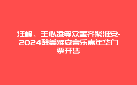 汪峰、王心凌等众星齐聚淮安-2024醉美淮安音乐嘉年华门票开售