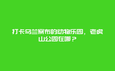 打卡乌兰察布的动物乐园，老虎山公园在哪？