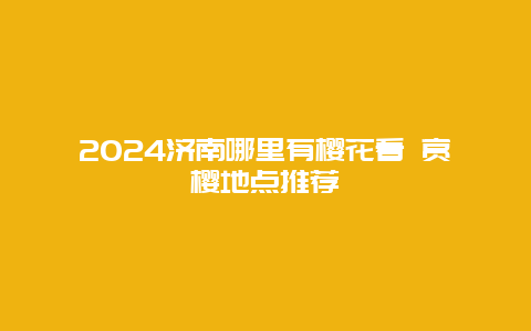 2024济南哪里有樱花看 赏樱地点推荐