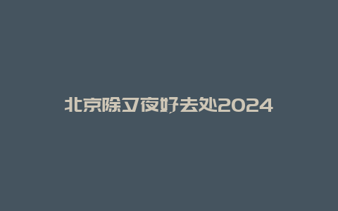 北京除夕夜好去处2024