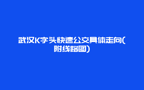 武汉K字头快速公交具体走向(附线路图)