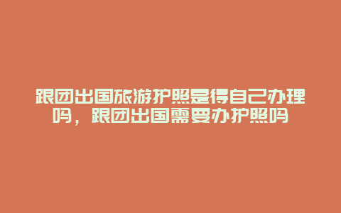 跟团出国旅游护照是得自己办理吗，跟团出国需要办护照吗