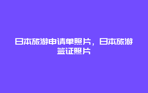 日本旅游申请单照片，日本旅游签证照片