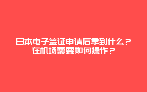 日本电子签证申请后拿到什么？在机场需要如何操作？