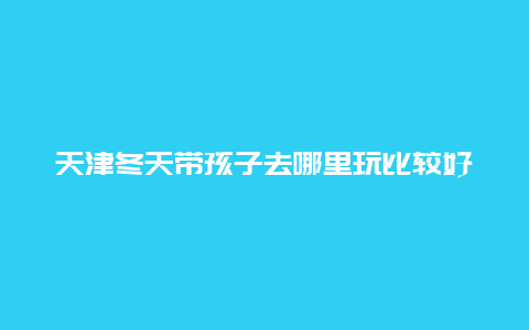 天津冬天带孩子去哪里玩比较好