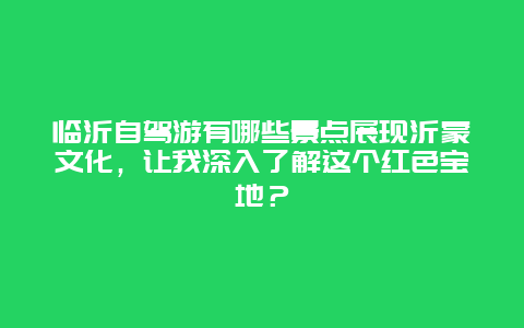 临沂自驾游有哪些景点展现沂蒙文化，让我深入了解这个红色宝地？