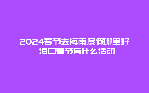 2024春节去海南度假哪里好 海口春节有什么活动