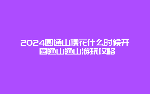 2024圆通山樱花什么时候开 圆通山通山游玩攻略