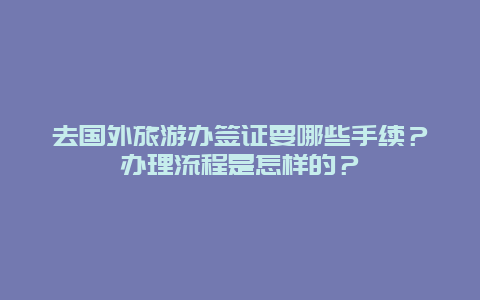 去国外旅游办签证要哪些手续？办理流程是怎样的？