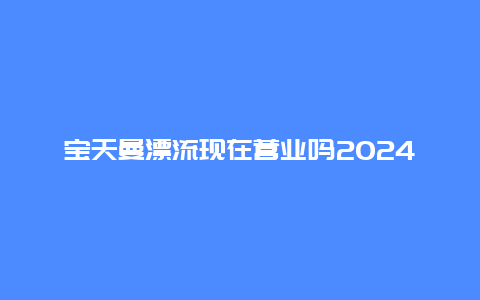 宝天曼漂流现在营业吗2024