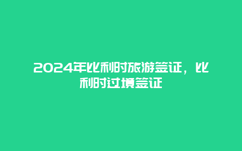 2024年比利时旅游签证，比利时过境签证