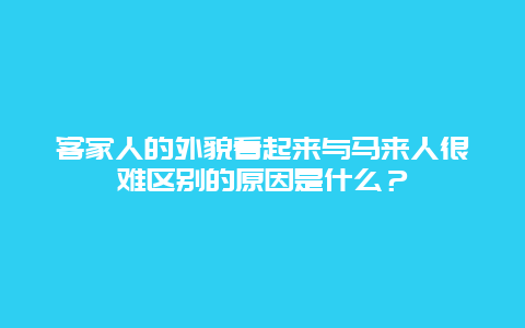 客家人的外貌看起来与马来人很难区别的原因是什么？