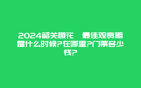 2024韶关樱花峪最佳观赏期是什么时候?在哪里?门票多少钱?