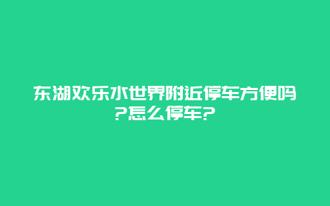 东湖欢乐水世界附近停车方便吗?怎么停车?