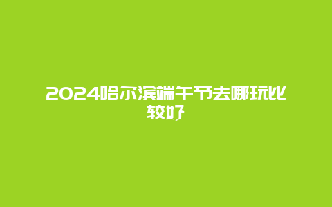 2024哈尔滨端午节去哪玩比较好