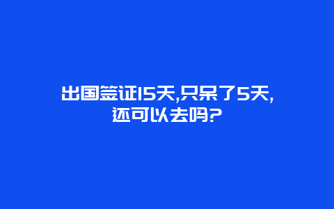 出国签证15天,只呆了5天,还可以去吗?