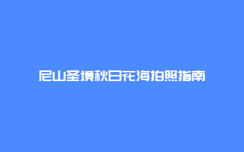 尼山圣境秋日花海拍照指南