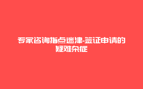 专家咨询指点迷津-签证申请的疑难杂症