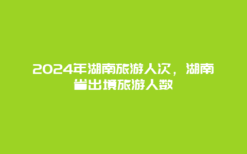 2024年湖南旅游人次，湖南省出境旅游人数