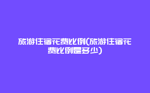 旅游住宿花费比例(旅游住宿花费比例是多少)