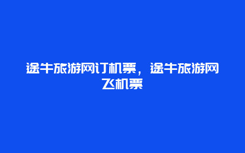 途牛旅游网订机票，途牛旅游网飞机票