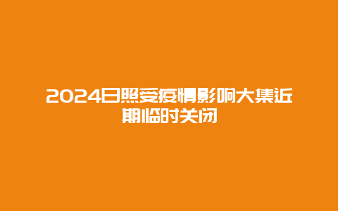 2024日照受疫情影响大集近期临时关闭