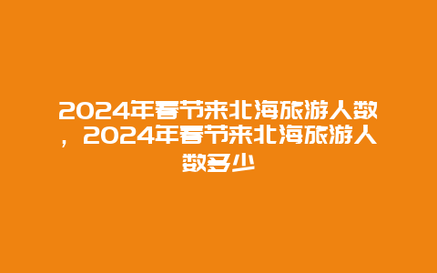 2024年春节来北海旅游人数，2024年春节来北海旅游人数多少