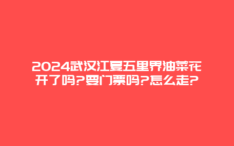 2024武汉江夏五里界油菜花开了吗?要门票吗?怎么走?