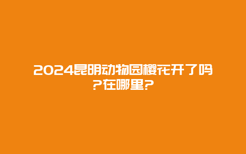 2024昆明动物园樱花开了吗?在哪里?