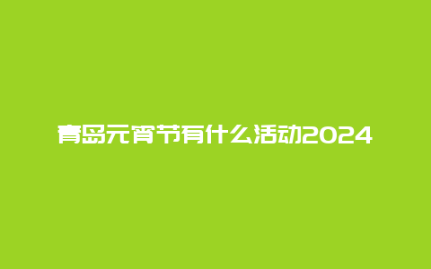 青岛元宵节有什么活动2024