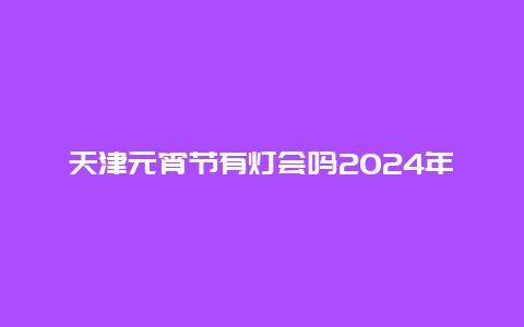 天津元宵节有灯会吗2024年