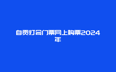 自贡灯会门票网上购票2024年