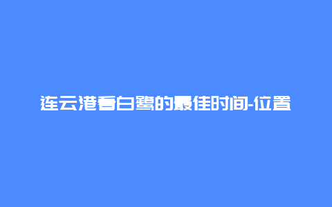 连云港看白鹭的最佳时间-位置