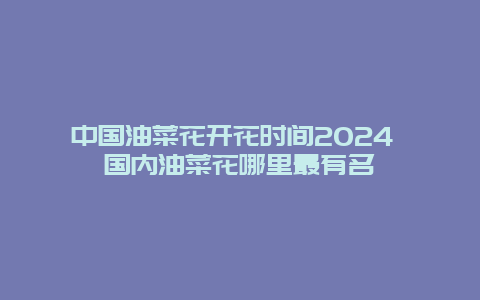 中国油菜花开花时间2024 国内油菜花哪里最有名