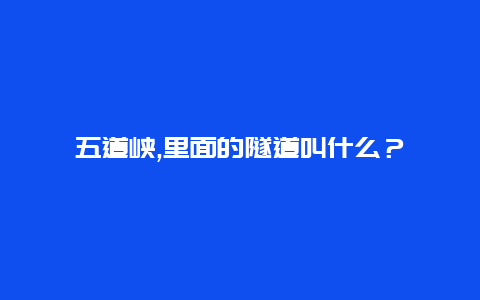 五道峡,里面的隧道叫什么？