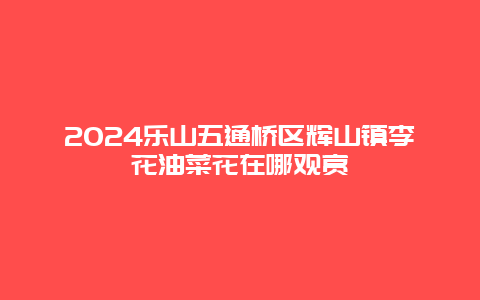 2024乐山五通桥区辉山镇李花油菜花在哪观赏